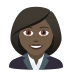 👩🏿‍💼 woman office worker: dark skin tone display on JoyPixels